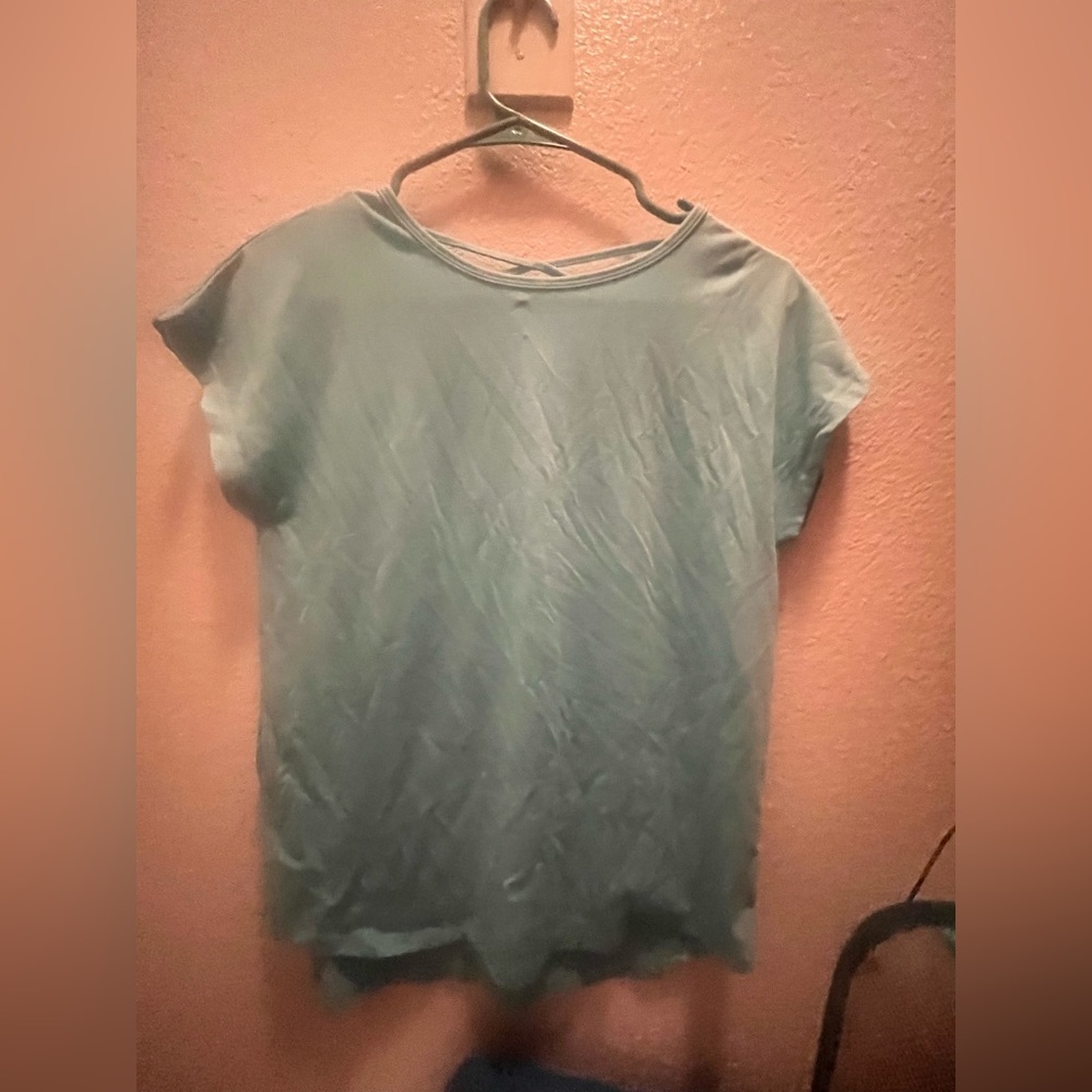 Athletic Works teal workout shirt